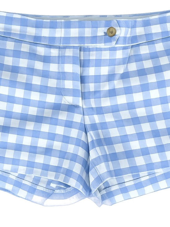 J. Crew Pants - J. Crew Periwinkle and White Gingham Shorts. Size 2.